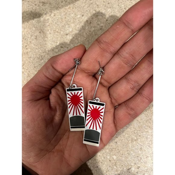 Anime earrings hanafuda Japanese earrings cosplay earrings sun ray earring - Picture 5 of 7